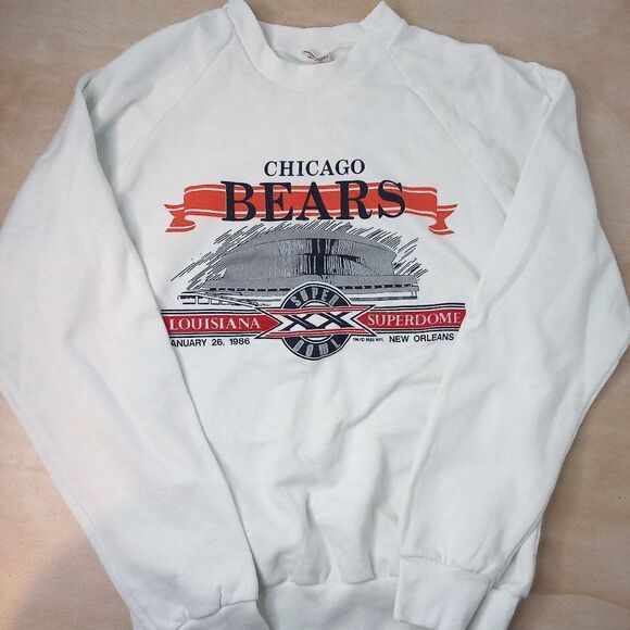Deadstock Vintage 80s Chicago Bears Super Bowl 20 Crewneck Sweatshirt - Picture 2 of 7